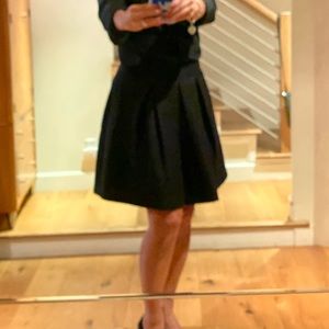 Benetton A-line Pleated Short Skirt in Black